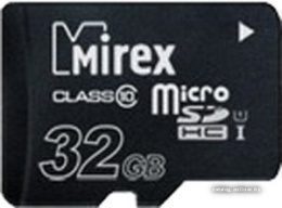 Карта памяти Mirex microSDHC UHS-I (Class 10) 32GB 13612-MCSUHS32  32 ГБ, класс 10, UHS-I (класс U1), чтение: 104 МБ/с, запись: 45 МБ/с