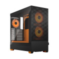 Корпус Case Fractal Design Pop Air RGB Orange Core TG Clear Tint, Midi-Tower, 3x120mm RGB, 2xUSB-A 3.2 ATX, mATX, mITX Black/Orange FD-C-POR1A-05