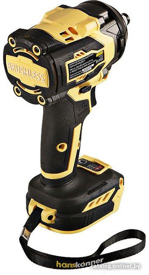 Гайковерт Hanskonner HCD20600BL (питание: аккумулятор, бесщеточный двигатель, 2800 об/мин, крутящий момент: 600 Нм, тип батареи: Li-Ion, напряжение 18 В, подсветка рабочей зоны, тормоз двигателя)
