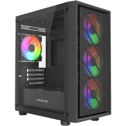 Powercase Mistral Micro EM16, Tempered Glass, 4x120mm FRGB fan, чёрный, mATX CMMEM16B-L4