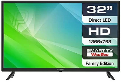 Телевизор LED Prestigio 32" PTV32SS06ZCISBK Top WR черный HD READY 50Hz DVB-T2 DVB-C DVB-S DVB-S2 USB WiFi Smart TV (RUS)