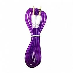 Кабель аудио CBR 3.5 jack (Shine) Purple, 1,5 м.