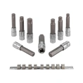 Набор головок-бит разнопрофильных Spline-Torx-Hex на планке (9 шт; 1/2") Forsage F-40919L(46633)