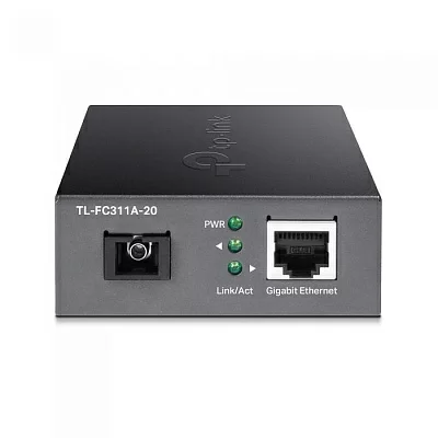 Медиаконвертер TP-Link. Gigabit WDM media converter, 9/125μm Single-mode Fiber, 1 SC Fiber port, 1 100/1000Mbps RJ-45 port, wave length 1550nm/1310nm