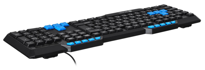 Клавиатура Oklick 750G FROST WAR, проводная, USB, мембранная, черный [337452]