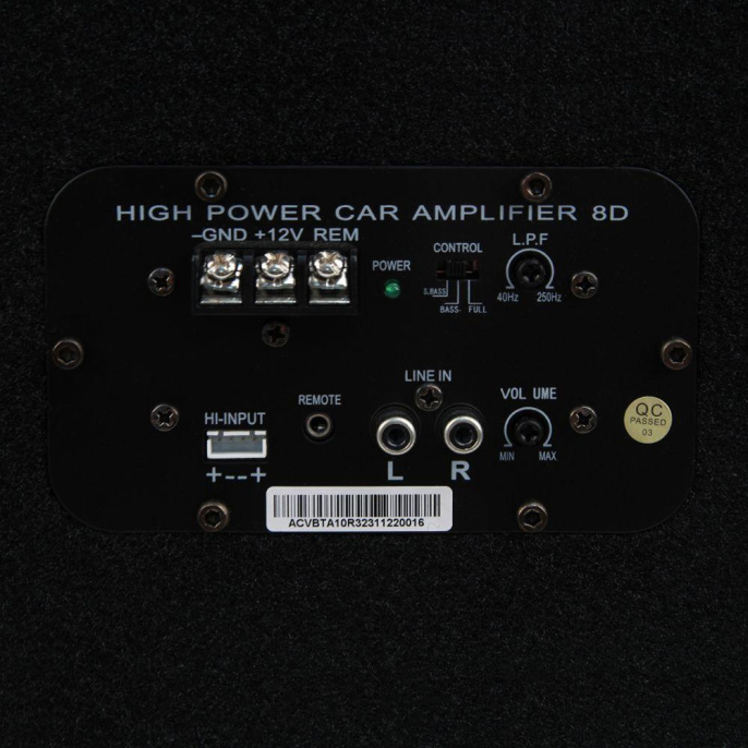 Сабвуфер автомобильный ACV BTA-10R,  активный [33876]