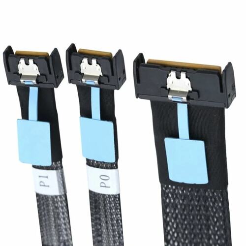 Кабель MCIO x8 to 2 x4 STR,60CM,85OHM,RoHS CBL-MCIO-1260M5Y