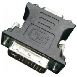 Переходник Cablexpert DVI-I M / VGA F черный, пакет A-DVI-VGA-BK
