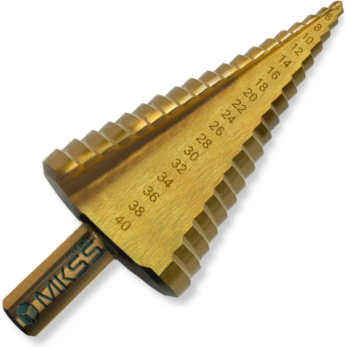 Сверло ступенчатое по металлу MKSS Toolbox HSS TiN 4-40мм ST1440