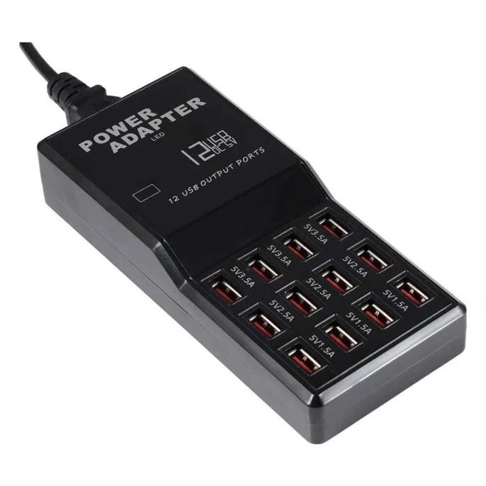 Зарядное устройство PALMEXX на 12USB портов, 5.0V-12A, 60W PX/PA-12USB-12A