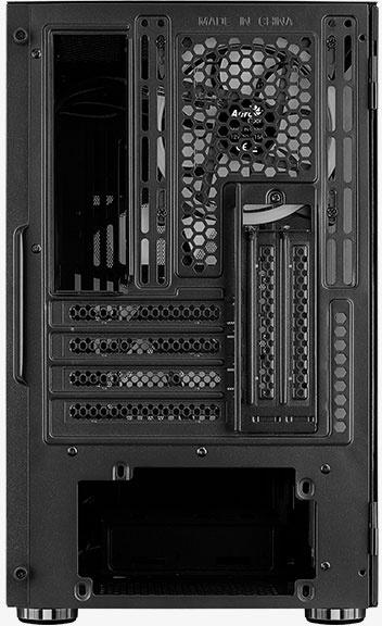 Корпус mATX Aerocool Atomic-G-BK-v1, Mini-Tower, без БП,  черный
