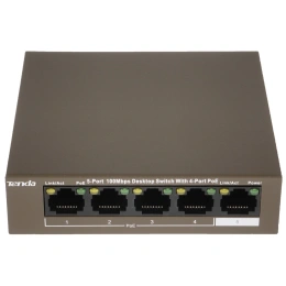 Коммутатор TENDA TEF1105P-4-63W, неуправляемый