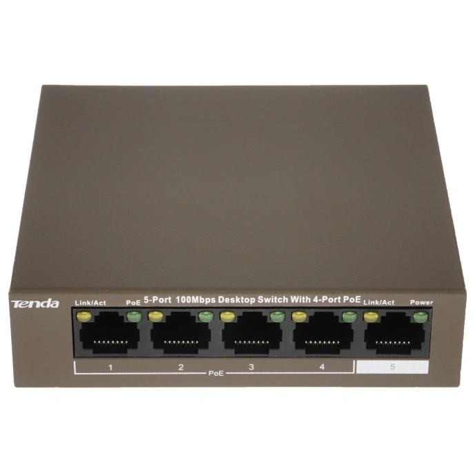 Коммутатор TENDA TEF1105P-4-63W, неуправляемый