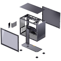 Корпус без блока питания Case JONSBO D32 STD, Mini-Tower, TG, no fan, 1xUSB-A 3.0 + 1xUSB-C 3.1, mATX, mITX Black (D32 STD BLACK)