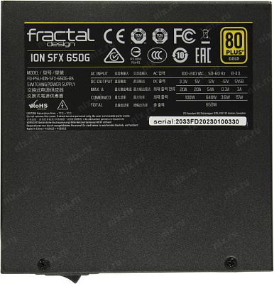 Блок питания Fractal Design FD-PSU-ION-SFX-650G-BK Ion+ SFX-L650W SFX (24+2x4+4x6/8пин) Cable Management