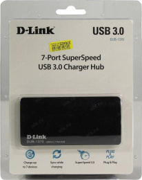 D-Link DUB-1370/B2A Концентратор с 7 портами USB 3.0 1 порт с поддержкой режима быстрой зарядки
