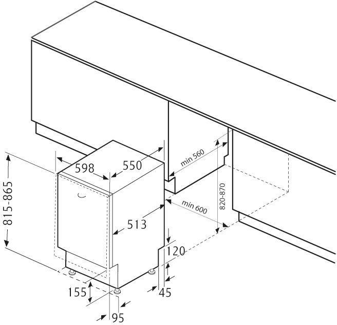 Посудомоечная машина встраив. Krona Delia 60 1930Вт полноразмерная