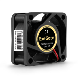 Вентилятор 24В DC ExeGate EX04015S2P-24 40x40x15 мм, Sleeve bearing подшипник скольжения , 2pin, 7500RPM, 32dBA EX299897RUS
