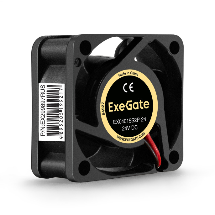 Вентилятор 24В DC ExeGate EX04015S2P-24 40x40x15 мм, Sleeve bearing подшипник скольжения , 2pin, 7500RPM, 32dBA EX299897RUS
