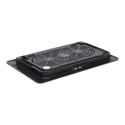 Подставка для ноутбука STM IP17. STM Laptop Cooling IP17 Black (17,3", 2x(125x125), 2x2 LED backlight, Black plastic+metal mesh, 3 types height adjustable )