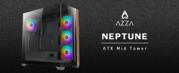 Корпус ATX AZZA Neptune, Midi-Tower, без БП,  черный [neptune csaz-491]