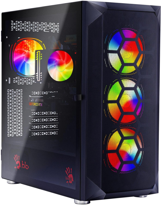 ПК Bloody BD-PC RB65C2 MT Ryzen 5 7500F 3.7 32Gb SSD1Tb RX 7700XT 12Gb Windows 11 Home 64 2.5xGbitEth WiFi BT 650W черный RUS 2111350
