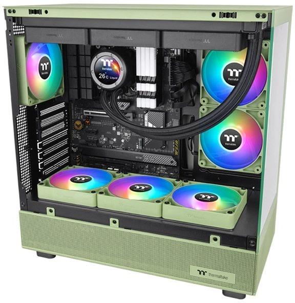 Вентилятор для корпуса Thermaltake CT120 Sync Matcha ARGB 120х120x25 зеленый 4-pin 25.8дБ упак.:2шт CL-F202-PL12MG-A Ret