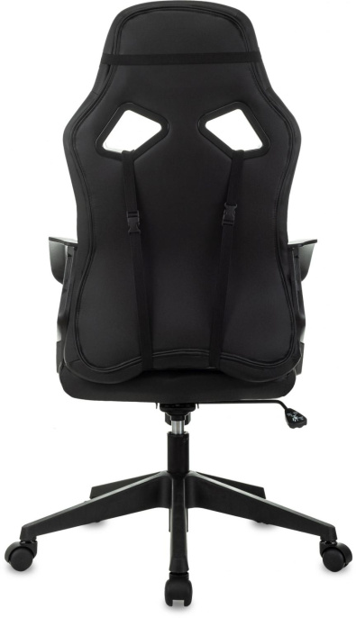 Кресло игровое Zombie 300 черный экокожа крестов. пластик пластик черный