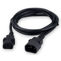 Гарнизон Кабель питания C13-C14, 3x1.0мм2, 16А, CCA, с заземлением, 1.8м, черный, пакет GPC-189-1-1.8M