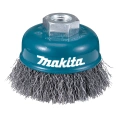Щетка проволочная чашечная 75 мм, толщ. проволоки 0.5 мм, гофрированная, нержавейка, M14x2 Makita D-77453