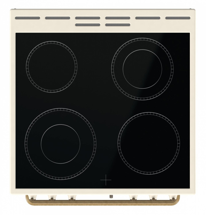 Электрическая плита Gorenje GECS6B70CLI, стеклокерамика, без крышки, бежевый