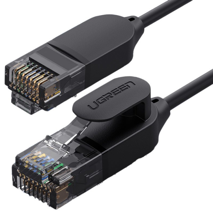 Кабель UGREEN NW122 (70334) CAT 6A Pure Copper Ethernet Cable. Диаметр 2.8. Длина: 2м. Цвет: черный
