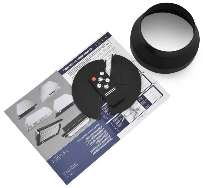 Вытяжка встраиваемая Zugel ZHT652GW белый управление: сенсорное 1 мотор