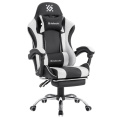 Кресло геймерское Defender Tios Чер/бел,класс3,PU,подножка 64055