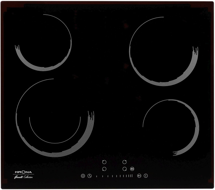 Электрическая варочная поверхность Krona Orsa 60, конфорок: 4 шт.,  стеклокерамика,  независимая, черный