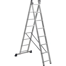 Алюминиевая лестница Scala двухсекционная универсальная 2х8 ступеней. Серия Sc 2008 SC2008