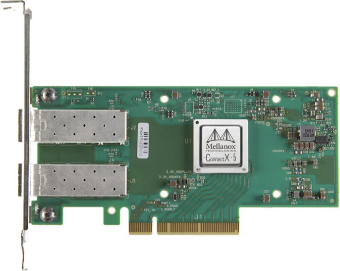 Сетевой адаптер Mellanox ConnectX-5 EN network interface card, 25GbE dual-port SFP28, PCIe Gen 3.0 x8, UEFI Enabled x86/Arm , tall bracket, analog MCX512A-ACAT 1 year MCX512A-ACUT