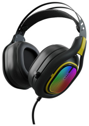 Гарнитура игровая GMNG HS-L630G,  для компьютера, мониторные,  проводные, черный  / желтый [1533561]