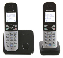 Радиотелефон Panasonic KX-TG6812RU, черный [kx-tg6812rub]