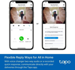Умный дверной звонок TP-Link Tapo D235  датчик освещенности/движения (PIR), подключение к Wi-Fi, соединение Wi-Fi, управление через Amazon Alexa/Google Home/TP-Link Tapo, размещение уличное/внутри помещения, питание: сеть 100-240В/USB 5В/аккумулятор, голо