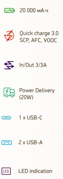 Мобильный аккумулятор Digma DGPF20F 20000mAh QC3.0/PD3.0 22.5W 3A 2xUSB-A/USB-C розовый DGPF20F22APN