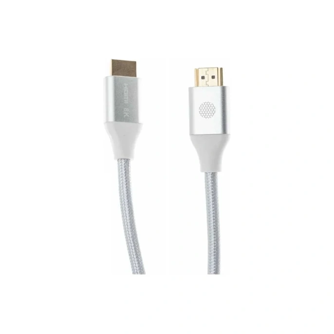Аудио-видео кабель CACTUS CS-HDMI.2.1-1 HDMI (m)/HDMI (m) 1м. позолоч.конт. серебристый 1722994