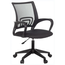 Кресло Бюрократ CH 696, на колесиках, сетка/ткань, черный [ch 696 black] 1776096