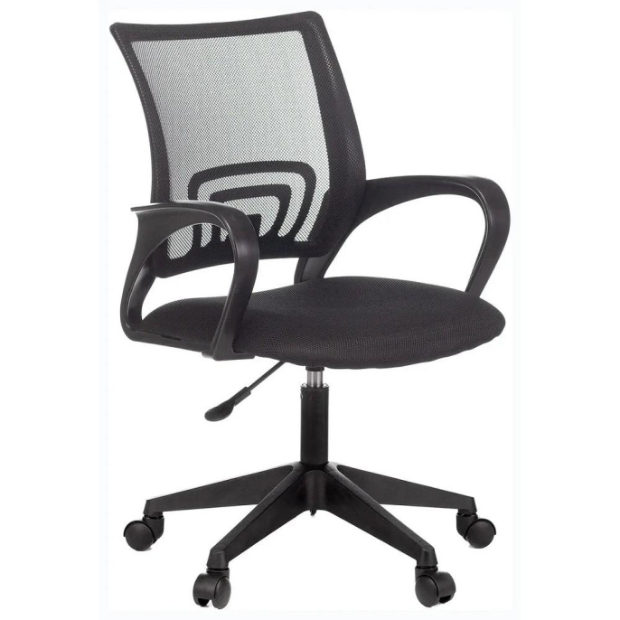 Кресло Бюрократ CH 696, на колесиках, сетка/ткань, черный [ch 696 black] 1776096