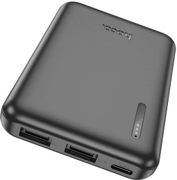 Мобильный аккумулятор Hoco J115 5000mAh 18.5W 2A 2xUSB-A черный 28547231