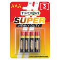 Трофи R03-4Bl Super Heavy Duty Zinc 40/960/46080 40 шт. в уп-ке C0033712