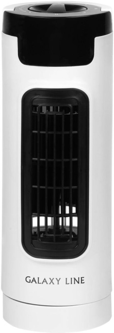 Вентилятор Galaxy Line GL8153 7050181530 настольный, мощность: 40 Вт, 3 скорости, управление: механическое, питание: сеть, вращение корпуса: на 65°, материал корпуса: пластик, цвет: белый, черный