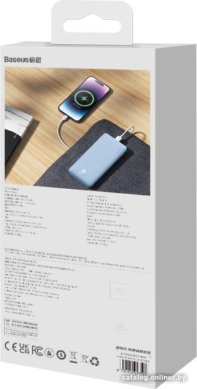 Портативное зарядное устройство Baseus P10022801313-00 Airpow Fast Charge 10000mAh 20W Galaxy Blue