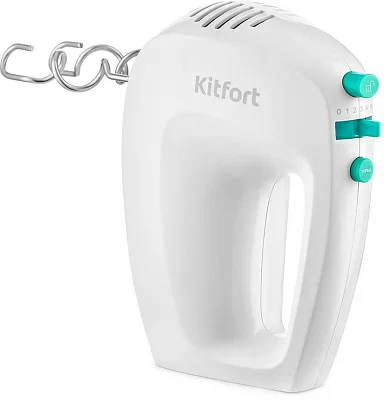 Миксер ручной Kitfort КТ-3071-3 250Вт белый/бирюзовый