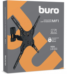 Кронштейн для телевизора Buro MF1, 13-60", настенный, поворот и наклон,  черный [bm-emva14f225bk]